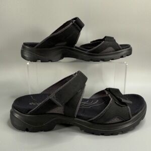 Ecco Offroad Womens US 6 - 6.5 6 1/2 EU 37 Sandals Black Adjustable Strappy Shoe